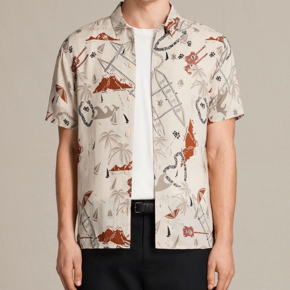 All Saints Hawaii Five-O printed shirt